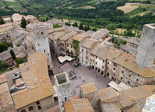 overview photo of san gimignano near florence
